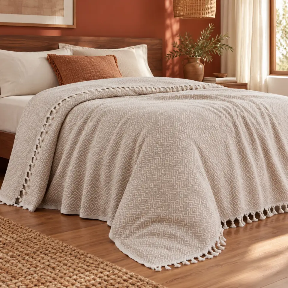 COTTON BED COVER - 50.62&euro;
