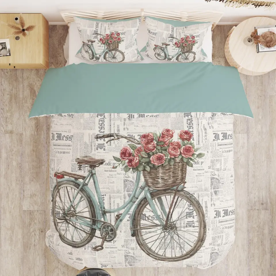 СПАЛНЯ МАКСИ ПАМУЧЕН САТЕН DF ПЕЧАТ - КОЛЕЛО - 99.90&euro;